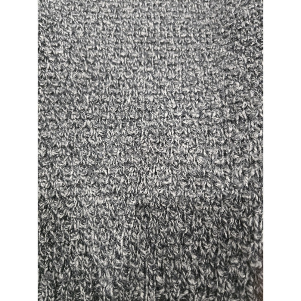GIORDANO Men's M Cardigan Sweater Grey Melange Wool Blend Stand Collar Knit - Picture 11 of 16